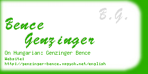 bence genzinger business card
